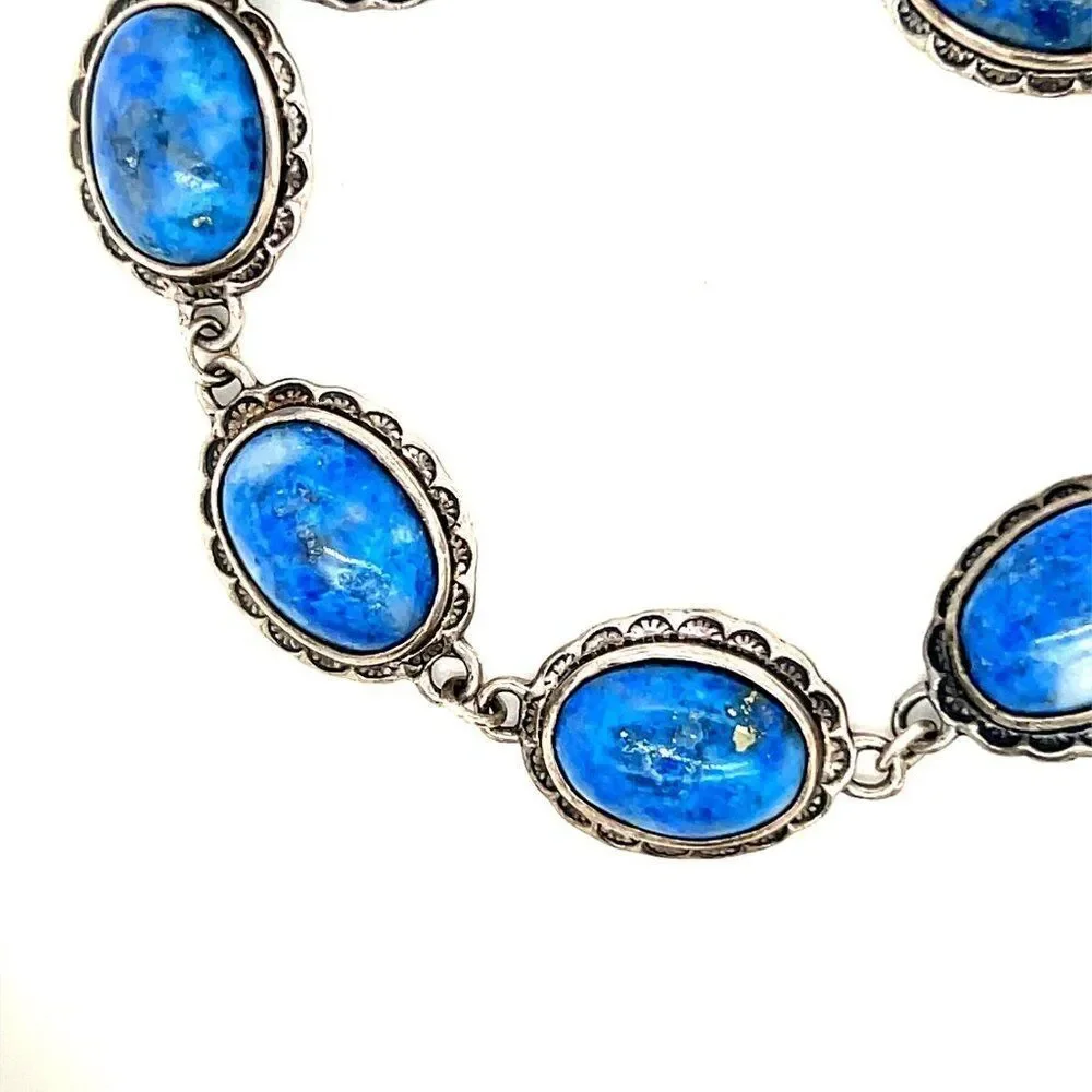Sterling Silver‎ 925 Blue Stones Bracelet